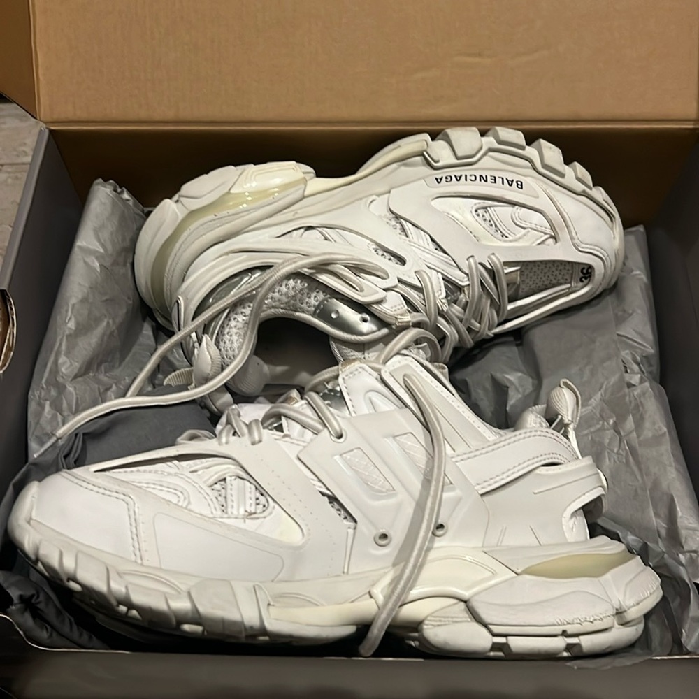 Balenciaga size 36 white with box and dust bag
